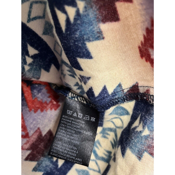 BDG Flannel Beacon Aztec Print Button-Down Shirt Women's Size S Red - Picture 6 of 9